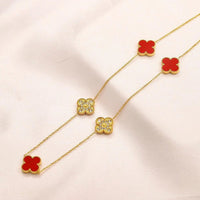 Van Cleef Vintage Alhambra Necklace 18K Gold Plated Women's Jewelry 10 models✨