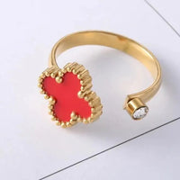 Van Cleef Vintage Alhambra Rings 18K Gold Plated Women's Jewelry 18 models✨