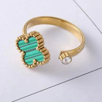 Van Cleef Vintage Alhambra Rings 18K Gold Plated Women's Jewelry 18 models✨