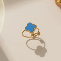 Van Cleef Vintage Alhambra Rings 18K Gold Plated Women's Jewelry 18 models✨
