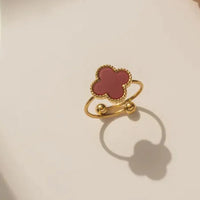 Van Cleef Vintage Alhambra Rings 18K Gold Plated Women's Jewelry 18 models✨