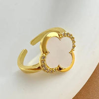 Van Cleef Vintage Alhambra Rings 18K Gold Plated Women's Jewelry 18 models✨