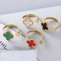 Van Cleef Vintage Alhambra Rings 18K Gold Plated Women's Jewelry 18 models✨