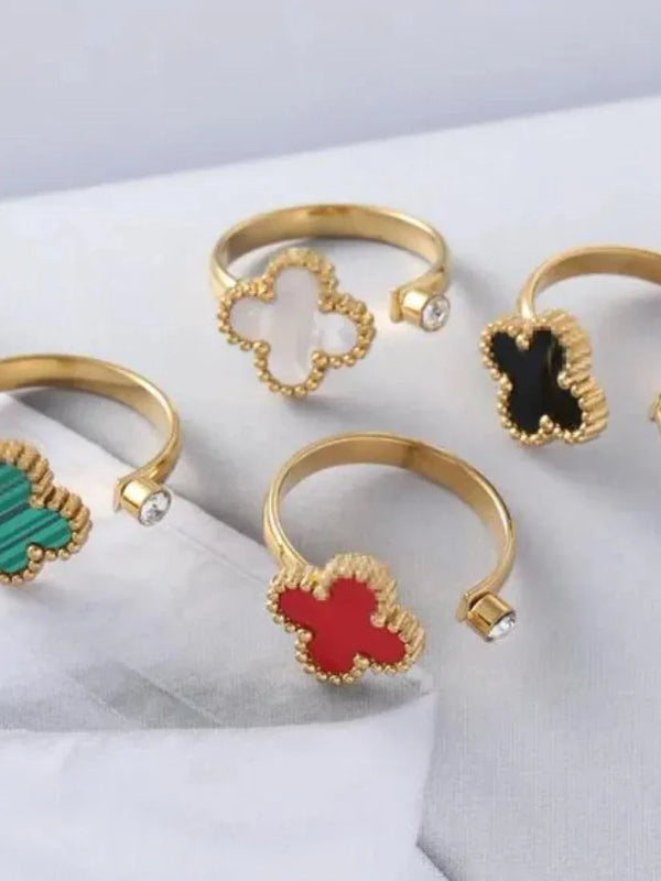 Van Cleef Vintage Alhambra Rings 18K Gold Plated Women's Jewelry 18 models✨