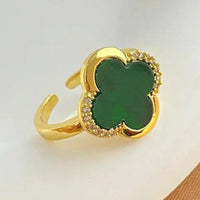 Van Cleef Vintage Alhambra Rings 18K Gold Plated Women's Jewelry 18 models✨