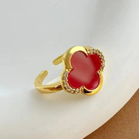 Van Cleef Vintage Alhambra Rings 18K Gold Plated Women's Jewelry 18 models✨